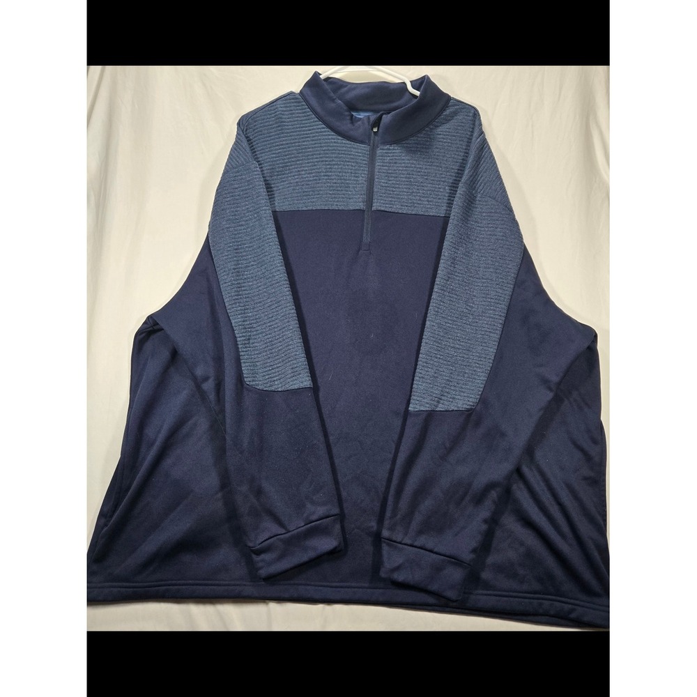Ben Hogan Men's Navy & Steel Blue 1/4 Zip Performance Pullover